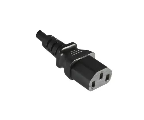 Appliance power cord C13 to C20, 1mm², extension, VDE, black, length 0.50m